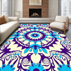 Mandala Floral Pattern with Rich Tones Rug