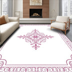 Ornate Floral Scrollwork With Border Design Rug