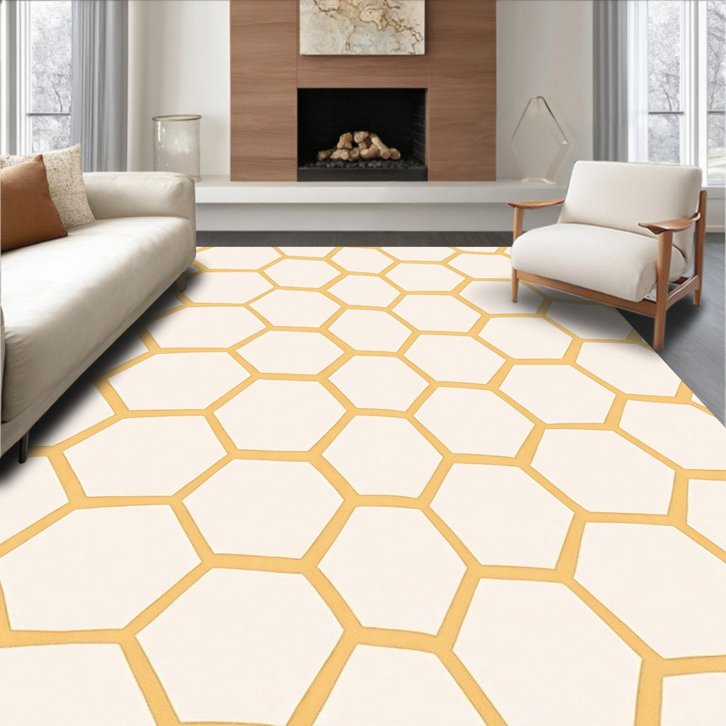 Honey Comb Geometric Pattern Rug