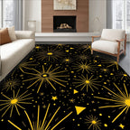 Radiant Sunburst Geometric Pattern Rug