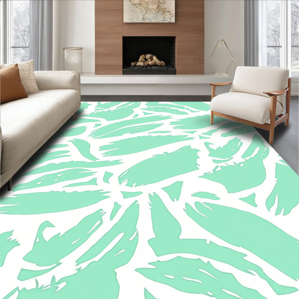 Abstract Brushstroke Pattern Area Rug