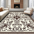 Ornate Floral Swirls Dark Design Rug