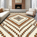 Rustic Diamond Geometric Pattern Rug