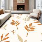 Autumn Leaf Pattern on Creamy Base Rug