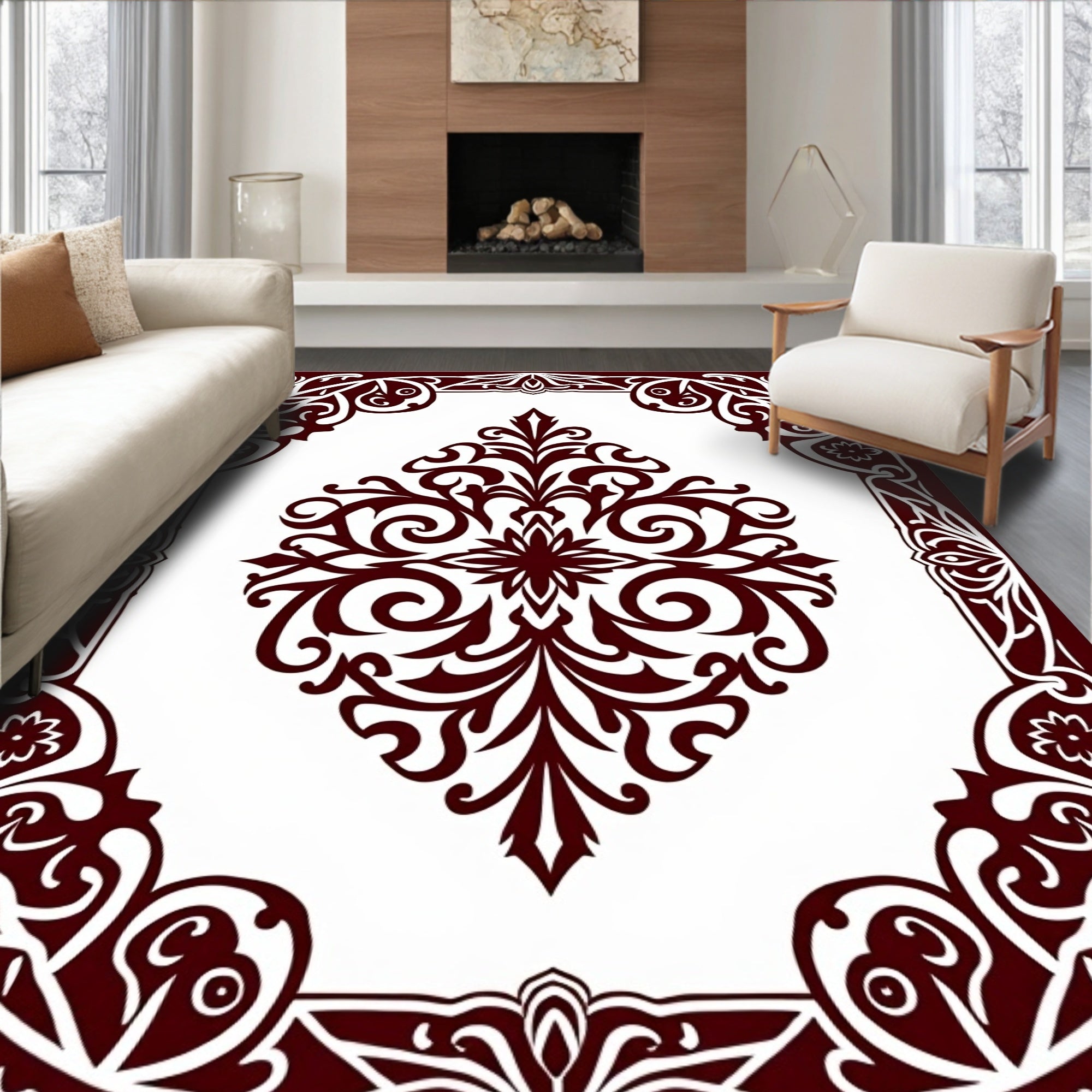 Classic Regal Floral Medallion Pattern Rug