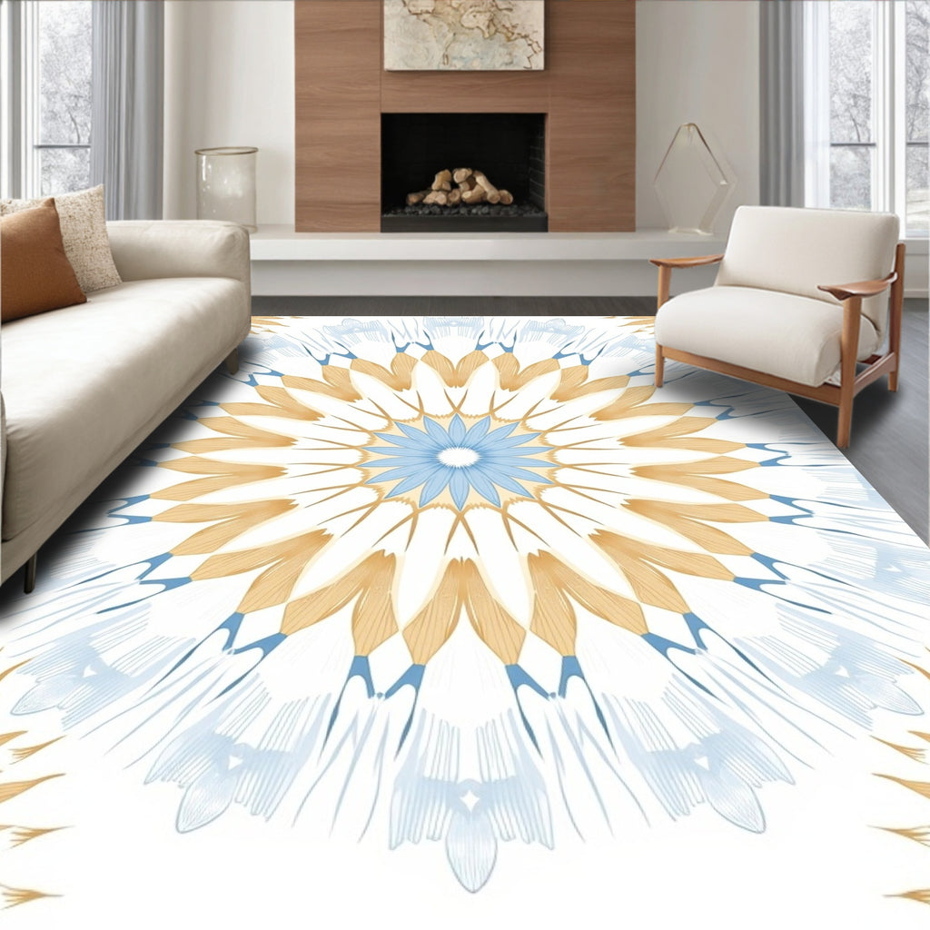 Mandala Patterned Soft Colors Rug