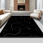 Abstract Swirls With Dots Pattern Rug