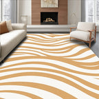 Golden Caramel Swirl Pattern Rug
