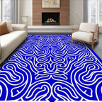 Abstract Swirls Outline Pattern Rug