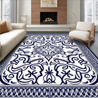 Classic Scrollwork Floral Pattern Rug