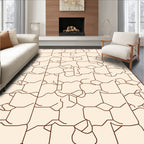 Textured Geometric Abstract Design Rug