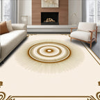Ornate Sunburst Emblem Design Rug