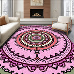 Pink Mandala Boho Inspired Pattern Rug