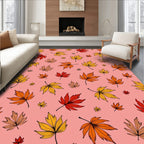 Autumn Leaves Pattern Design Rug
