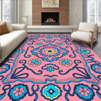 Bright Floral Garden Medallion Rug
