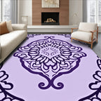 Ornate Paisley Purple Mandala Design Rug
