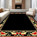 Regal Red Gold Foliage Border Rug