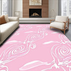 Swirl Blossom Pink Design Rug