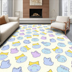 Cute Frog Pond Pattern Rug
