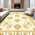 Ornate Floral Border Design Rug