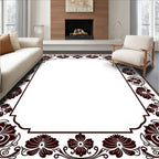 Ornate Floral Border Rug