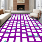 Abstract Geometric Wave Pattern Rug