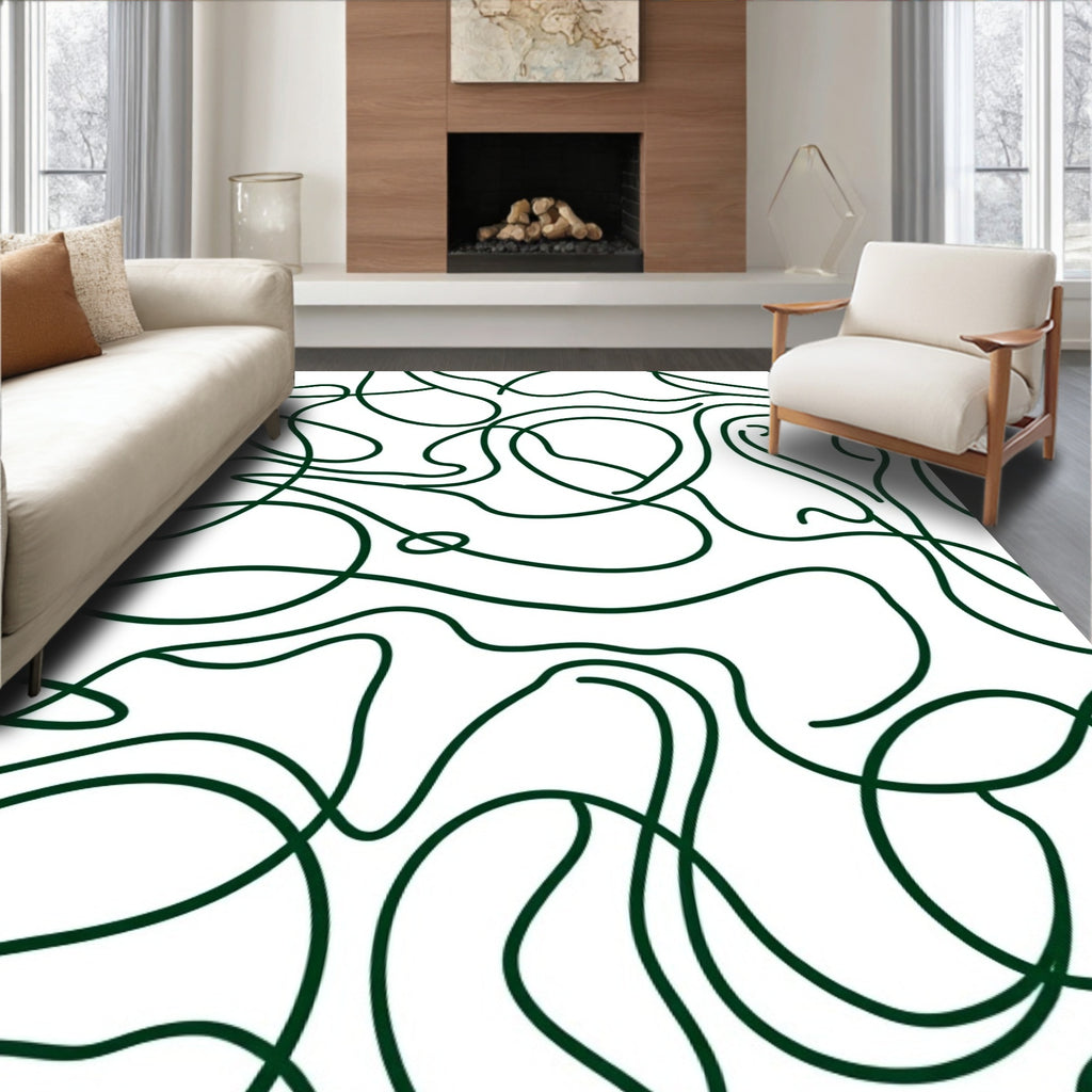 Organic Flowing Line Pattern Rug