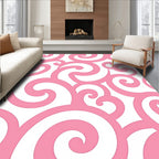 Pink Swirl Pattern Rug