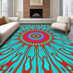 Vibrant Radial Abstract Pattern Rug