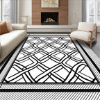 Inlaid Interlocking Diamond Pattern Rug
