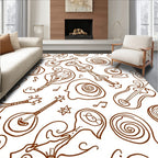 Musical Instruments Whimsical Sketch Pattern Rug
