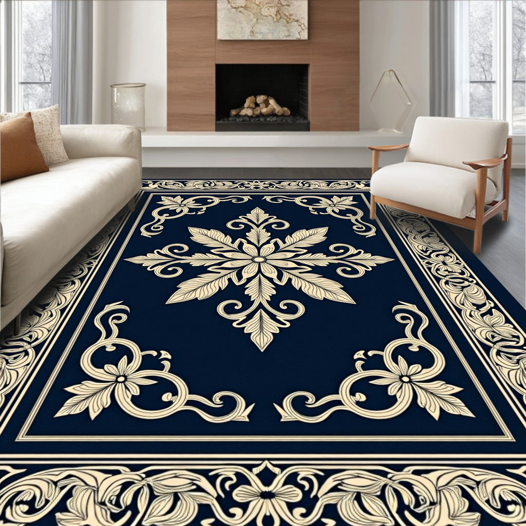 Antique Floral Classic Border Rug