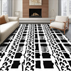 Bold Stripe Leopard Modern Pattern Rug