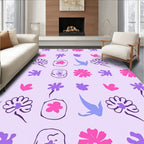 Abstract Floral Pattern Delight Rug
