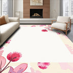 Painterly Floral Abstract Pink Rug