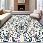 Art Nouveau Floral Damask Pattern Rug