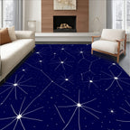 Celestial Star Constellation Pattern Rug