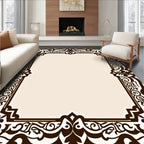 Traditional Ornate Swirls Border Design Rug