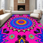 Vibrant Mandala Geometric Pattern Rug