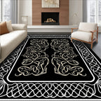 Ornate Intertwined Floral Pattern Rug