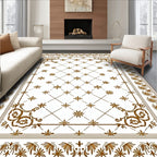 Classic Floral Diamond Pattern Rug