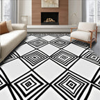 Geometric Diamond Pattern Design Rug