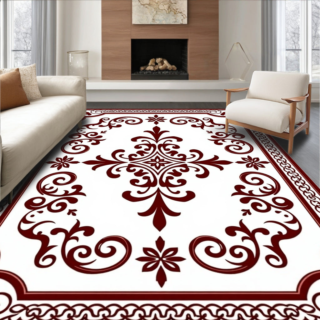 Elegant Swirls And Floral Accents Rug