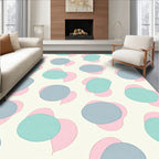 Soft Pastel Abstract Blob Pattern Rug
