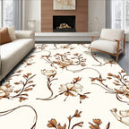 Ornate Floral Vine Pattern Rug