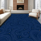 Celestial Swirls Abstract Star Pattern Rug