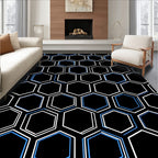 Modern Hexagonal Pattern Rug