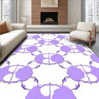 Abstract Hexagonal Lavender Design Rug