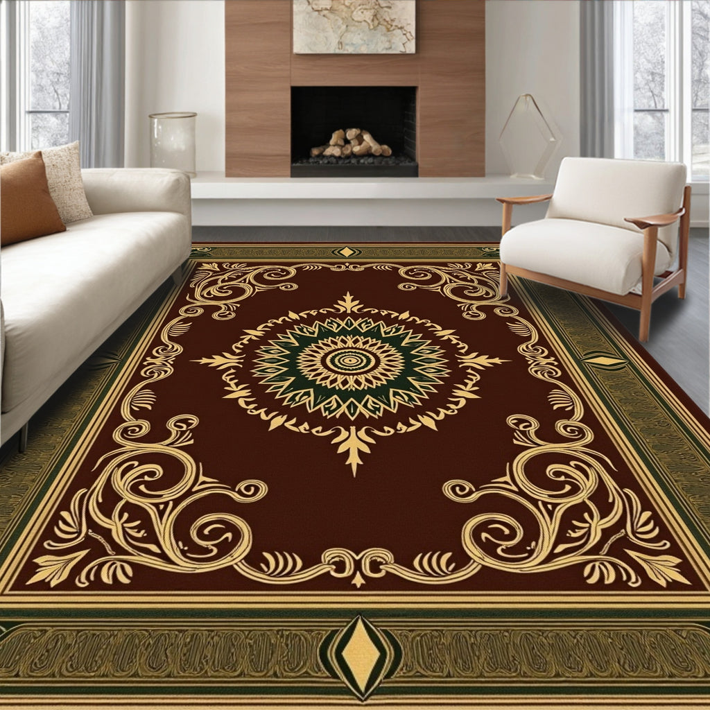 Vintage Floral Mandala Inspired Design Rug