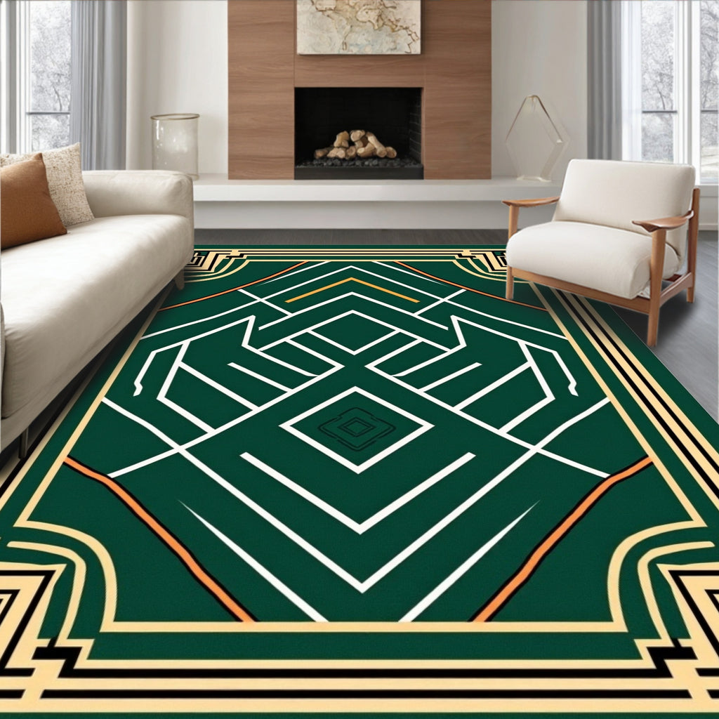 Art Deco Geometric Lines Rug
